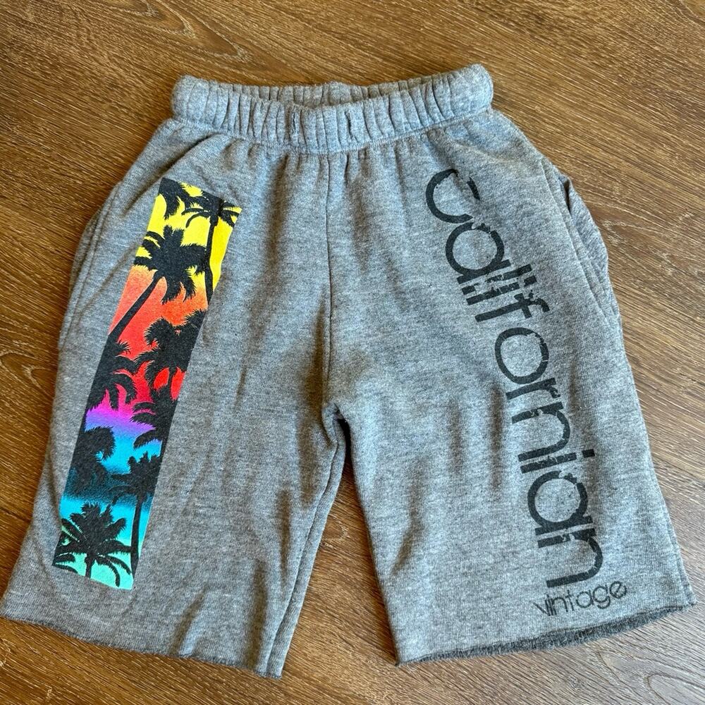 Californian Vintage Boys Fleece Shorts Gray Sz 6